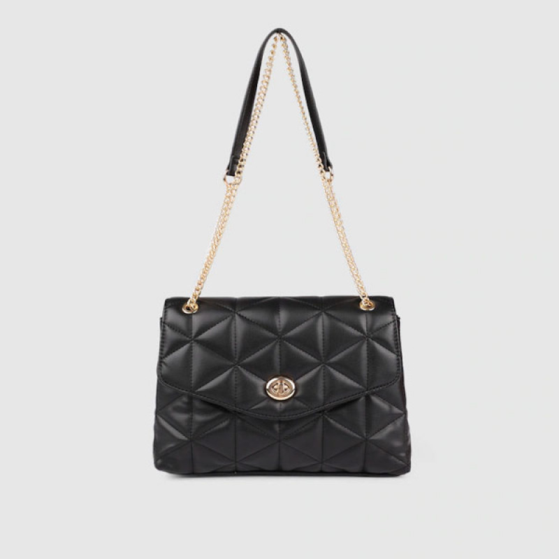 Black  Quilted Shoulder Bag