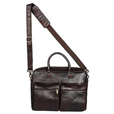 Laptop 100 Genuine Leather Brown Two-tone Leather Laptop Bag for Men Office